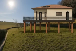 Maison à l’ossature en bois et isolation en paille