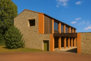 maison pierre ossature bois