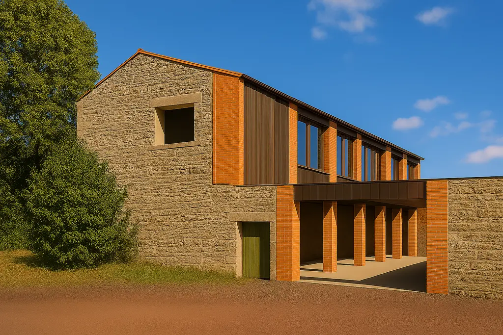 maison pierre ossature bois